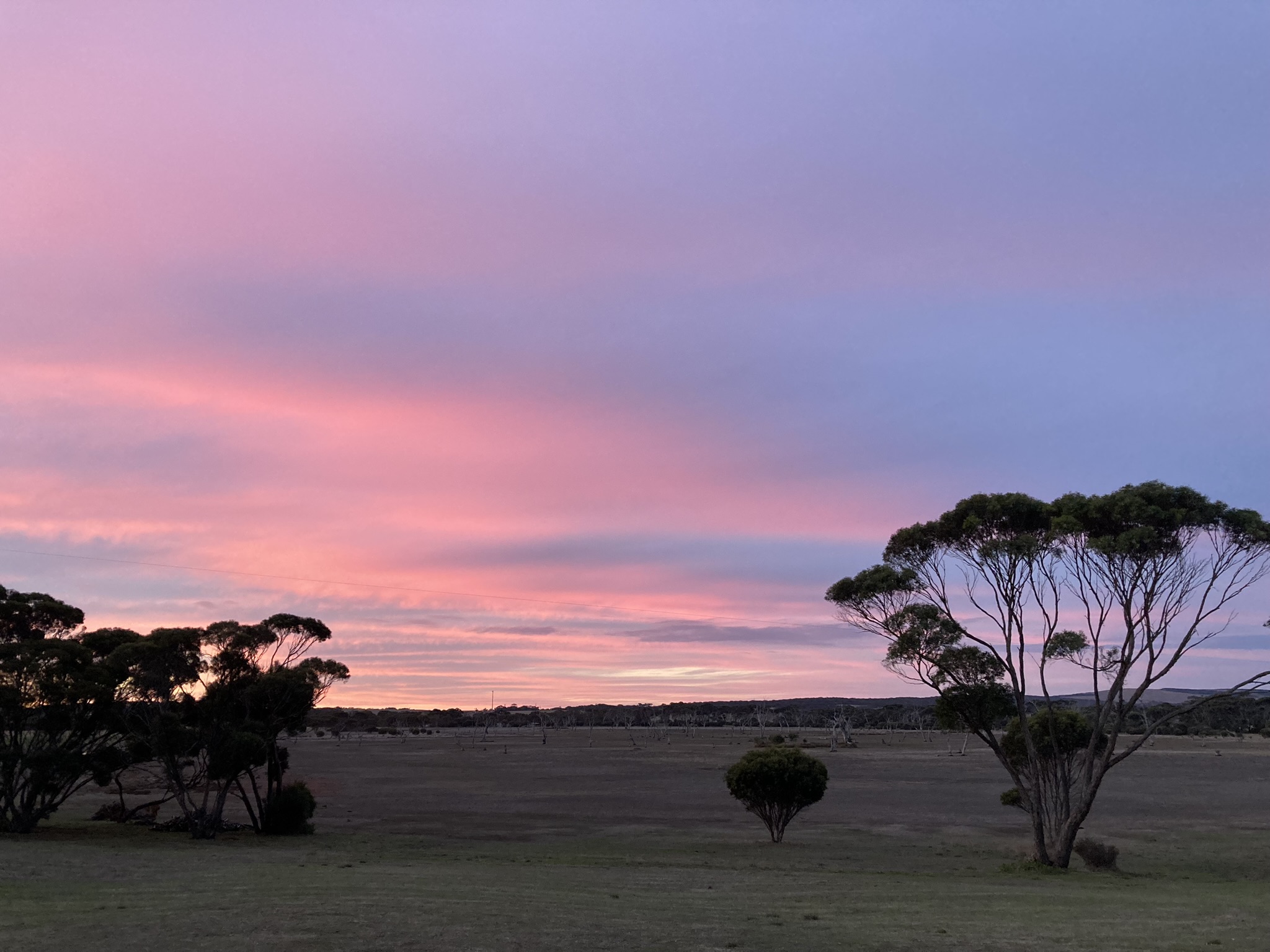 Kangaroo Island Campground - Sunset at Discovery Lagoon Campsite