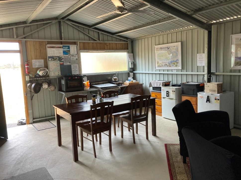 Eco Cabins shared camp kitchen